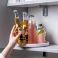 thumbnail image 3 of fuzhong-2 Pack Non Skid Lazy Susan Turntable Display Stand, Cabinet Turntable Kitchen Organizer, Rotating Spice Rack Spinning Organizer for Cabinet, Pantry, Refrigerator, Countertop(White 10-inch), 3 of 4