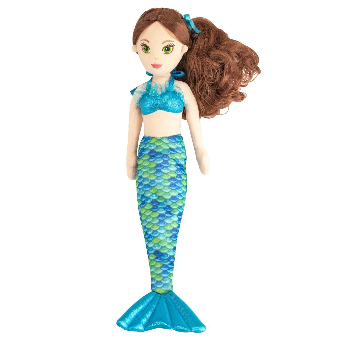 Rainbow Indigo Sea Sparkles Mermaid Soft Toy 18" Rag Doll Plush Branded Aurora 