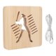 thumbnail image 1 of Lámpara 3D de madera, luz LED, luz blanca cálida, diseño hueco, patrón de béisbol, patrón tallado, luz LED nocturna para el hogar, 1 of 14