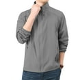 thumbnail image 5 of Evdexr Lightweight Jackets Men Sun Protection Overcoat Upf 50+ Long Sleeve Sport Coats Waterproof Zip Up Loose Fit Solid Packable Windbreaker with Pockets Light Gray M, 5 of 6