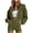 Army Green, variant on Ahabrexf Women 2 Piece Crop Tracksuit Set, Full Zip Hooded Long Sleeve Crop Sweatshirt and High Waist Pocket Casual Shorts Soft Fleece Loungewear Outfit