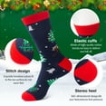 thumbnail image 4 of Fun Christmas Socks for Men - Funny Xmas Gifts for Men and Women Novelty Cozy Unisex Crew Cotton Sock Set, 4 of 5