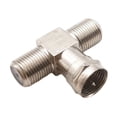 thumbnail image 2 of Divisor de cable coaxial, divisor de TV 2 en 1 salida, paquete de 2 F tipo RG6 macho a 2 F hembra, divisor de cable de 3 vías, adaptador de conector coaxial T para videograbadora, 2 of 5