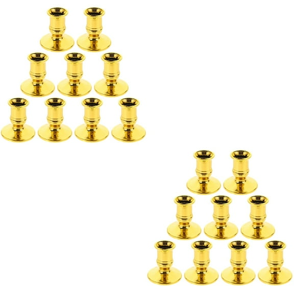 HOMEMAXS 40 PCS Wide Base Pillar Candle Holder Candle Stand for Table Centerpiece Mantel