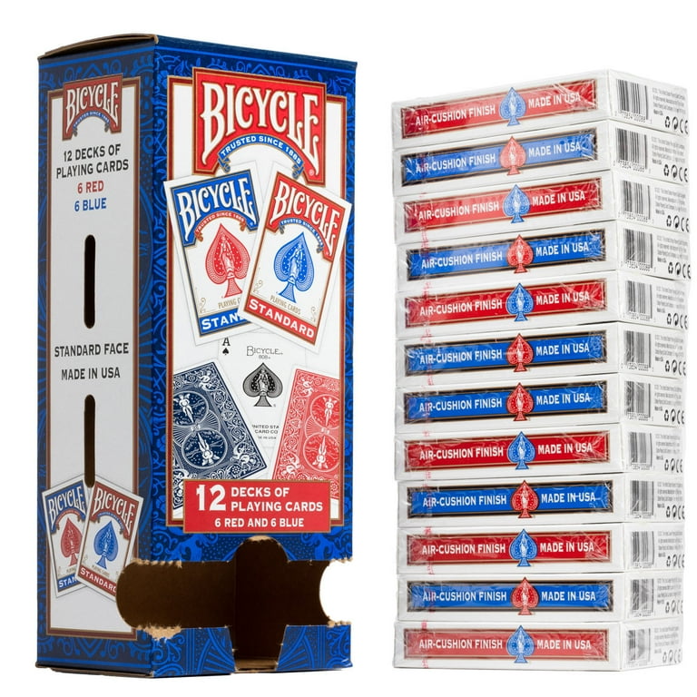 Bicycle Standard Index Deck - Poker Size Playing Cards, 12 Pack (6