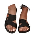 thumbnail image 1 of Orthopedic Sandals for Women Hollow Mesh Slide Shoes with Arch Support Comfortable Beach Flats Toe Ring Slippers, 1 of 5