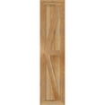 thumbnail image 3 of 10 3/4"W X 45"H Timbercraft Two 5 3/8" Boards Framed Board-N-Batten Shutters W/Z-Bar, Rough Sawn Western Red Cedar (Per Pair), 3 of 13