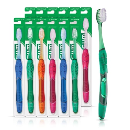 GUM Technique Deep Clean Toothbrush -Compa Count Head, Soft Bristles, 1 Count (Pack of 12)