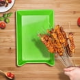 thumbnail image 6 of Plastic Serving Trays, Unbreakable Reusable Rectangular Camping Party Platters, Durable Grill Roasting Food Trays for Serving Appetizers, Fruit, Veggies, & Desserts, BPA-Free, 1Pc(White,9.5x6.8"), 6 of 9