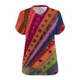 thumbnail image 5 of Plus Size 4X Women's Short Sleeve Tops Sale Under $10 Free Shipping Summer Casual Loose Print Blouse, 5 of 5