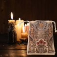 thumbnail image 2 of Tarot Card Holder Flannel Tarot Deck Bag Drawstring Pouch Mystical Drawstring Tarot Bag with Flower  Pattern Portable Jewelry Pouch Bags for Tarot Deck Cards Dice newcomer, 2 of 8