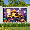 thumbnail image 3 of Pumpkin Design Halloween Banner Decorative Ghost Design Fall Theme for Party Decoration Halloween Decor Spooky Event Indoor Celebration, 3 of 5