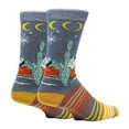 thumbnail image 2 of Sock It Up Men's Colorful Patterned Dress Socks, Premium Cotton Casual Fashion Crew Socks, Desert Nights, 2 of 3