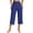 F501 BU1, variant on Womens Capris Pants With Pocket High Waist Solid Color For Everyday Wear Fashion Trousers Black Size L
