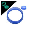 thumbnail image 6 of Pair of Double Flared Ear Plugs Thin Silicone Glow-in-the-dark - 4 Colors Avail, 6 of 8