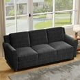 thumbnail image 5 of Ebello Modern Sofa Couch, 3-Seater Upholstered Couches with Thick Cushions for Living Room and Bedroom, Black, 5 of 7