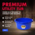 thumbnail image 3 of Little Giant 6.5 Gallon Plastic All Purpose Plastic Pond Tub w/ Grips, Blue, 3 of 10