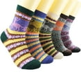 thumbnail image 2 of NTACZA Women Socks Size 10-13 Striped Crew 5 Pairs Socks Isulated Comfy Striped Women Socks, 2 of 3