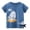 Blue, variant on Sunnyoo Little Boys T Shirt Cartoon Shark Print Short Sleeve Cotton T-Shirt, Blue