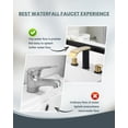 thumbnail image 3 of WOWOW Waterfall Bathroom Faucet 3 Holes 8Inch Widespread Bathroom Sink Faucet, 3 of 7