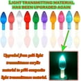 thumbnail image 3 of 110Pcs in 10 Colors Ceramic Christmas Tree Replacement Bulbs - Plastic Lights Pegs, Included Angel Topper＆Snowflake Top＆Cross Stars., 3 of 6
