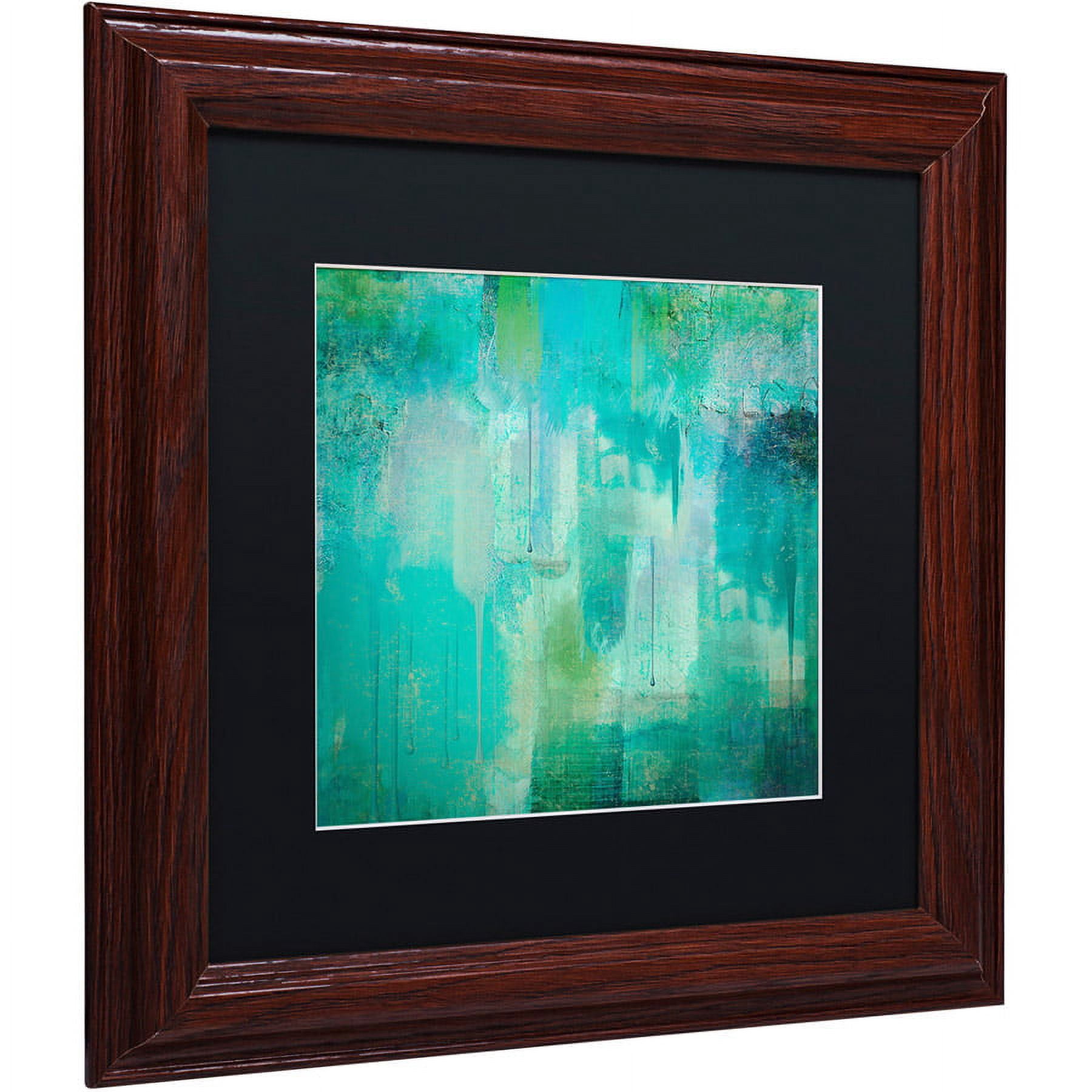 Color Bakery 'Aqua Circumstance' Black Matted Framed Art