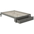 thumbnail image 2 of AFI Colorado Solid Wood Queen Bed with Foot Drawer with USB Charger in Gray, 2 of 7