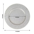 thumbnail image 3 of Efavormart 4 Pack 13" Round Silver Galvanized Metal Charger Plates Ruffled Rim Dinner Charger Plates For Weddings Events, 3 of 5