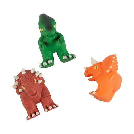 2 3/4" Mini Bright Colors Walking Dinosaur Finger Puppets - 12 Pieces