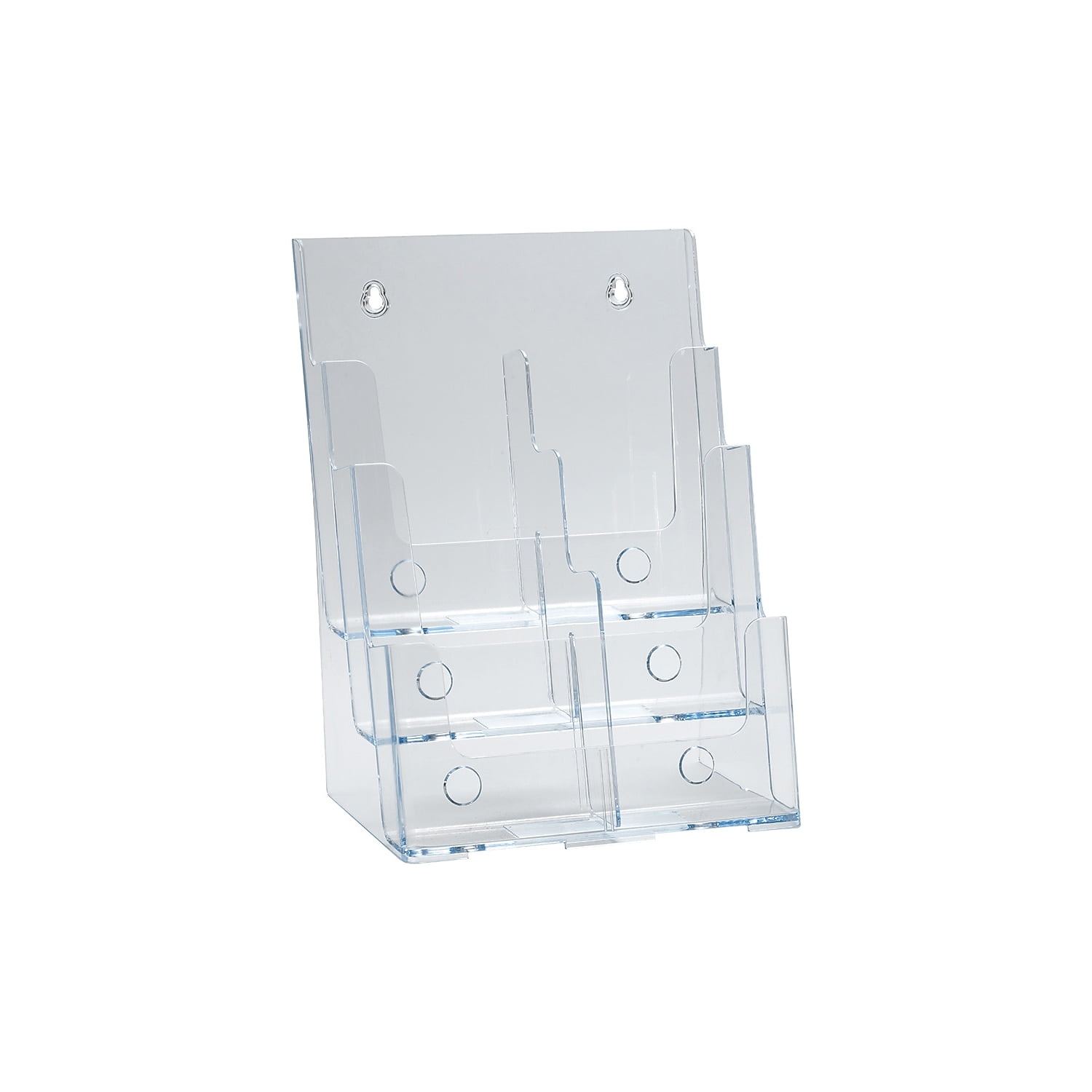 Azar 3-Tier 6-Pocket Plastic Trifold Brochure Holder (252379) - Walmart.com