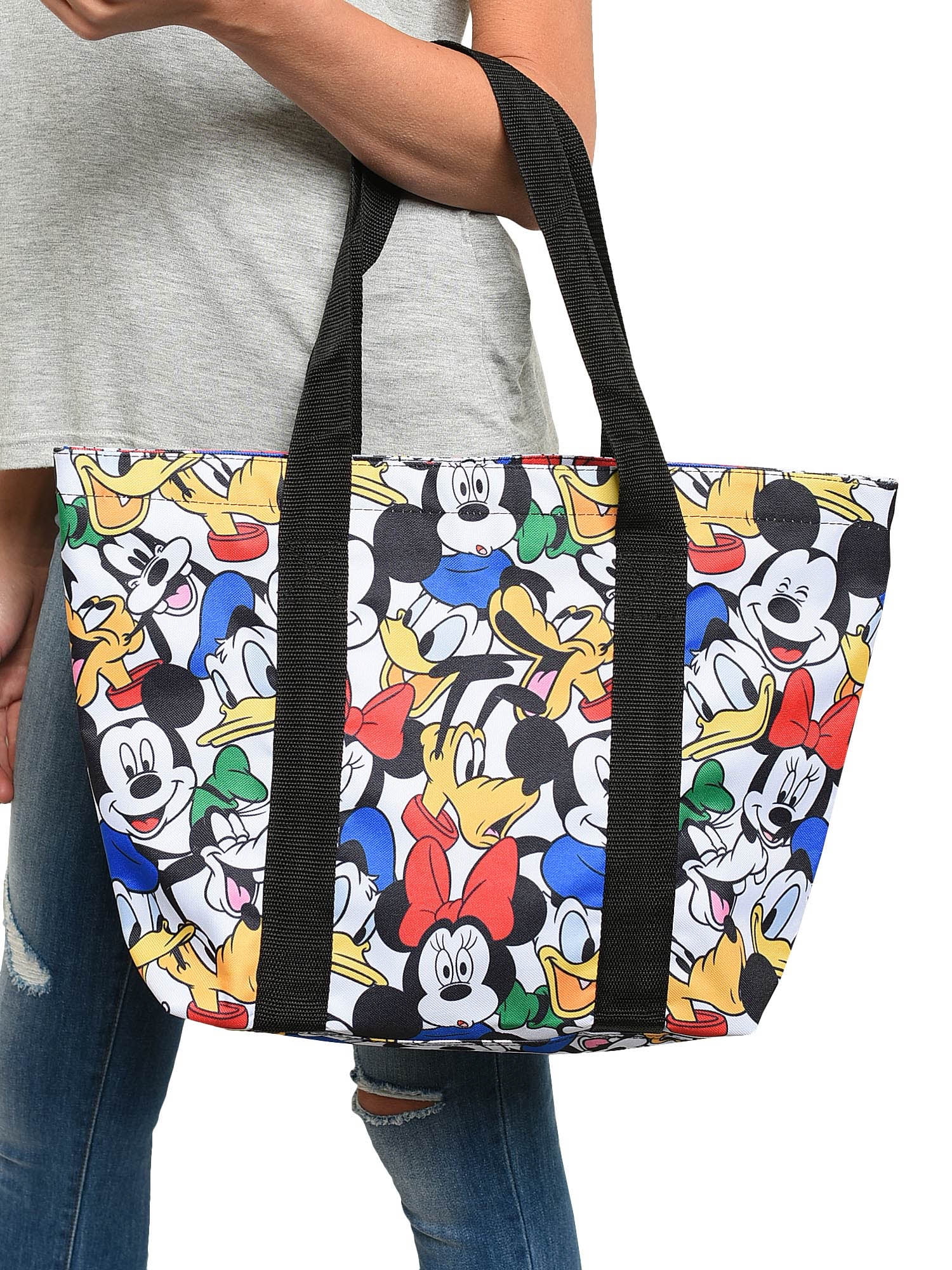 Walt Disney World Mickey Mouse 2007 Official Vinyl Tote Purse Zipper BAG  Plastic