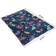 thumbnail image 4 of DarkBlue Dinosaurs AstronautHelmets Pattern Blanket,Comfortable Soft Lamb Wool Throw Blanket,All Season,Warm Lightweight Blankets for Sofa Bed Couch Living Room Chair,40"x50", 4 of 4