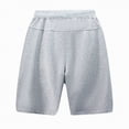thumbnail image 4 of NOLDARES Toddler Boy Shorts Boys Cotton Shorts Soft Casual Elastic Waist with Pockets Drawstring Kids Summer Clothes(Grey,9-10 Years), 4 of 9