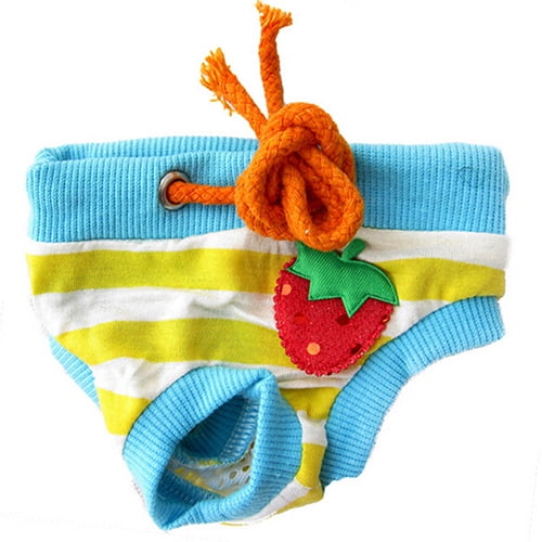 UDIYO New Female Pet Dog Puppy Cute Sanitary Pant Short Panty Striped Diaper Underwear