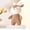 Elk Knit Design, variant on Soft Knitted Brown Teddy Bear Stuffed Animal, Minimalist Textured Plush Toy for Baby Nursery Decor
