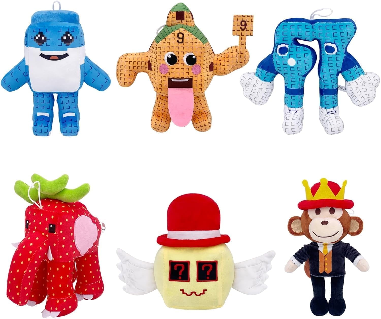 Cuutopia Minecraft Stuffed Dolls Plush Set - Craft Pack of 4 (Pig