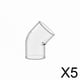 thumbnail image 1 of Conector de tubería acrílico transparente en forma de codo para acuario, junta de manguera transparente para pecera. 5 piezas, 1 of 8
