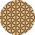 thumbnail image 1 of Ahgly Company Indoor Square Patterned Saffron Yellow Area Rugs, 3' Square, 1 of 6