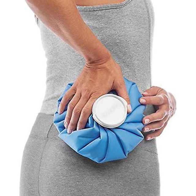 Bolsa de hielo de tela para fisioterapia, bolsa de hielo médica para reducción de fiebre y refrigeración, azul, 9"