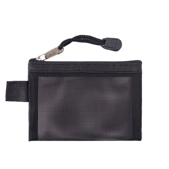 Dsseng Clear mini Transparent nylon mesh zipper storage bag ID bank card credit card organizer pocket portable purse cute wallet keys earphone zipper pouch