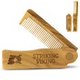 thumbnail image 1 of Peine plegable de madera para barba Striking Viking, 1 of 8