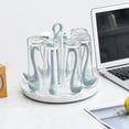 thumbnail image 4 of Rotatable Cup Holder Swan Design Quick Draining Strong Load-bearing Cup Storage Organizer Home Supplies, 4 of 7