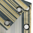 thumbnail image 4 of Ambesonne Geometric Grommet Curtain, Retro Vertical Lines, 50" x 96", Dark Blue Grey Yellow, 4 of 6