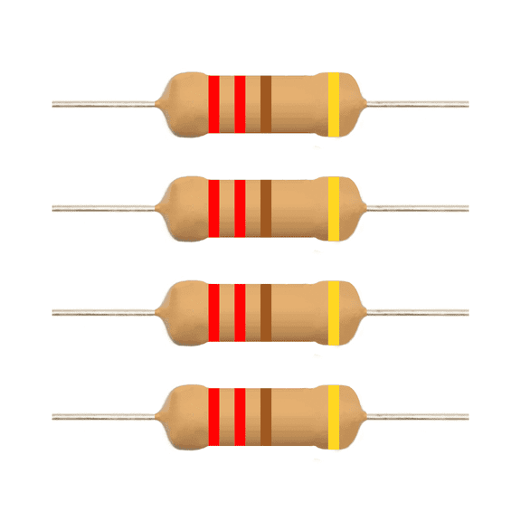 E5-Electronics Resistors Carbon Film 220 Ohm 1/2 Watt 20 Count