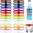 thumbnail image 1 of Silicone Glass Markers, 24 Pcs Reusable Glass Marker, Colourful Wine Glass Marker For Cocktail Bar, Party, 1 of 5