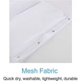 thumbnail image 5 of 3 Pcs Hanging Mesh Shower Caddy Organizer with 6 Pockets, Shower Curtain Rod/Liner Hook Fabric Storage Bag Bathroom Door Hanger , Dorm RV Space Saving, Kids Bath Toy Organizers with 4 Rings, 5 of 7