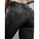 thumbnail image 5 of Jeans recortados para mujer Casual Verano Dobladillo rasgado Tiro medio Negro // Blanco 3X-Large, 5 of 5