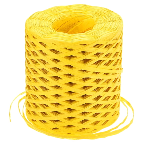 Uxcell Raffia Paper Craft Ribbon, 1/4 Inch 218 Yards Raffia String Packing Paper Twine, Yellow