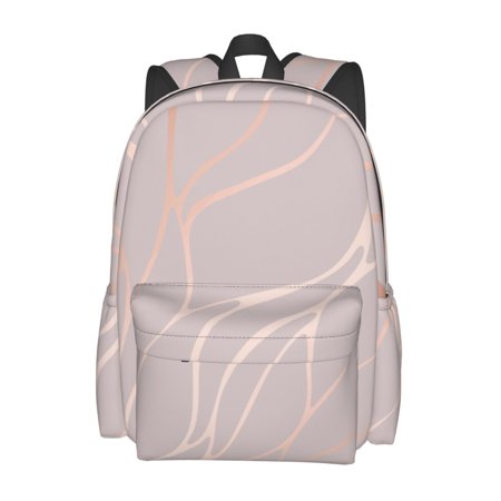 University Laptop Backpack Large-Capacity Lightweight University Work Vacation And Travel Backpack Casual Backpack Rose Gold