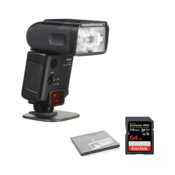 Sigma EF-630 Electronic Flash for Canon Cameras F50954 with 64GB Memory Card